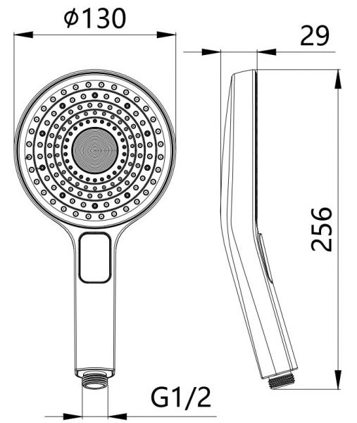 Лейка для душа ESKO SPL1403 хром