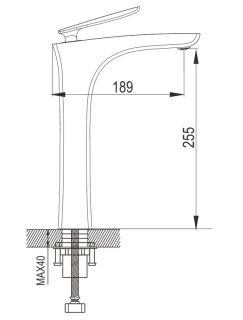 Смеситель для раковины Rose R2711H чёрный матовый Смеситель для раковины Rose R2711H чёрный матовый