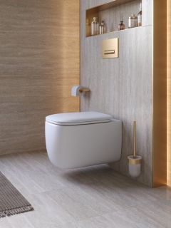 Унитаз подвесной безободковый с сиденьем и смывом TORNADO CEZARES COMFORT-TOR CZR-380-TH-TOR/SC