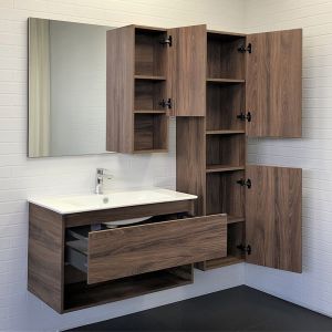 Comforty Шкаф-колонна Бордо 40 см дуб темно-коричневый 00-00007266