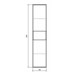 Comforty Шкаф-колонна Бордо 40 см дуб темно-коричневый 00-00007266