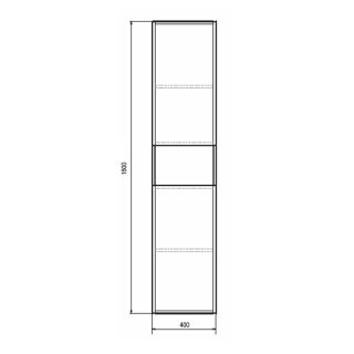 Comforty Шкаф-колонна Бордо 40 см дуб темно-коричневый 00-00007266 Comforty Шкаф-колонна Бордо 40 см дуб темно-коричневый 00-00007266