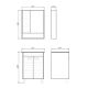 Comforty Зеркало Клеон 60 см белый/дуб дымчатый 00-00002045