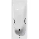 Ванна чугунная Vinsent Veron Concept VCO1507042H/VH0015BR-AS с дугообразными бронзовыми  ручками 150х70 см