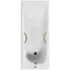 Ванна чугунная Vinsent Veron Concept VCO1407042H/VH0015GD-AS  с дугообразными золотыми  ручками 140х70 см