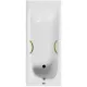 Ванна чугунная Vinsent Veron Concept VCO1507042H/VH0015GD  с дугообразными золотыми  ручками 150х70 см