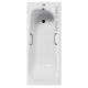 Ванна чугунная Vinsent Veron Concept VCO1707042H/VH0012BL с черными ручками 170х70 см
