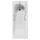 Ванна чугунная Vinsent Veron Concept VCO1507042H/VH0012BL-AS с черными ручками 150х70 см