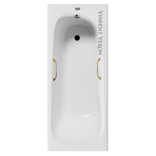 Ванна чугунная Vinsent Veron Concept VCO1707042H/VH0012GD с золотыми ручками 170х70 см