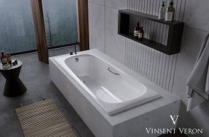 Ванна чугунная Vinsent Veron Concept VCO1707042H 170x70см с отверстиями для ручек