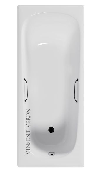Ванна чугунная Vinsent Veron Concept VCO1407042H 140x70см с отверстиями для ручек
