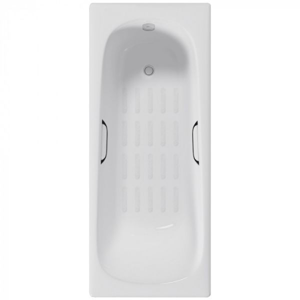 Ванна чугунная Delice Continental DLR230640R-AS 120х70 с отверстиями под ручки и антискользящим покрытием