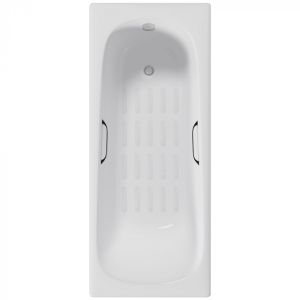 Ванна чугунная Delice Continental DLR230612R-AS 150x70 с отверстиями под ручки и антискользящим покрытием