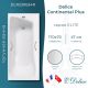 Ванна чугунная Delice Continental PLUS DLR230634R с отверстиями под ручки 170х70 см Ванна чугунная Delice Continental PLUS DLR230634R с отверстиями под ручки 170х70 см
