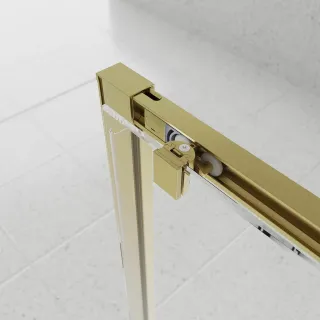 Душевой угол Veconi Evo 100SP G E1-SP-G-10070-01-C9 100х70 см стекло прозрачное, профиль брашированное золото