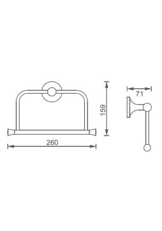 Полотенцедержатель AltroBagno Corposo 081309 Cr