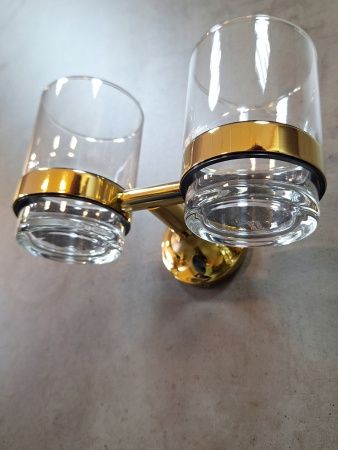 Стакан двойной подвесной AltroBagno Corposo 081702 Or Стакан двойной подвесной AltroBagno Corposo 081702 Or