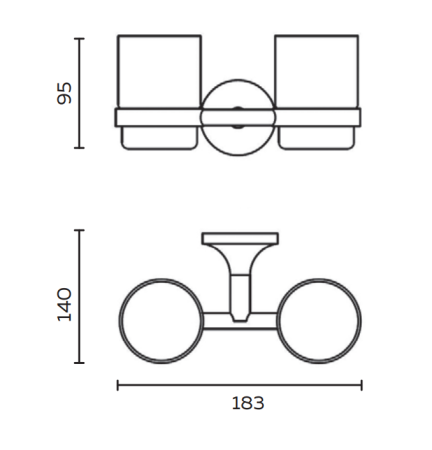 Стакан двойной подвесной AltroBagno Corposo 081702 Or Стакан двойной подвесной AltroBagno Corposo 081702 Or