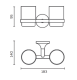 Стакан двойной подвесной AltroBagno Corposo 081702 Or Стакан двойной подвесной AltroBagno Corposo 081702 Or