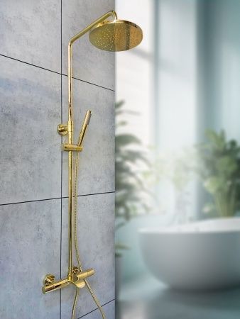 Душевая система с термостатом AltroBagno Costanza 030419 Or золото