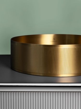 Раковина AltroBagno Costoso 001005 OrSp из нержавеющей стали золото матовое Раковина AltroBagno Costoso 001005 OrSp из нержавеющей стали золото матовое