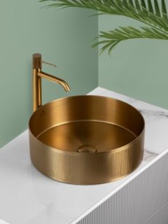 Раковина AltroBagno Costoso 001005 OrSp из нержавеющей стали золото матовое Раковина AltroBagno Costoso 001005 OrSp из нержавеющей стали золото матовое