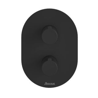 Смеситель для душа Ravak Chrome CR X070432 с термостатом чёрный матовый