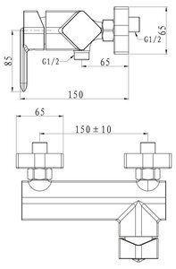 Смеситель BelBagno для душа, CRY-ESDM-CRM хром