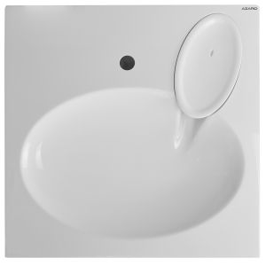 Раковина Azario Elegance CS00086606 600х600х100 литьевой мрамор, сифон в комплекте, белая