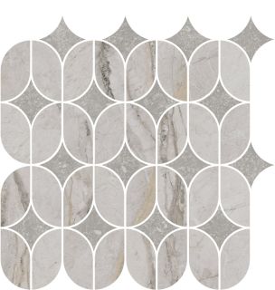 Плитка Kerama Marazzi KMD2MSM007BR Декор Ифран мозаичный серый светлый глянцевый обрезной 30x31,2x0,9