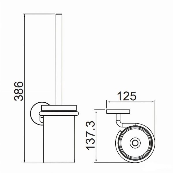 Ёршик для унитаза Gappo G30710-3 золотой сатин