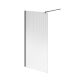 Душевая перегородка Kerama Marazzi Cristallo CT.100.WI.BLK.M 100 см стекло рифленое профиль чёрный матовый