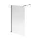 Душевая перегородка Kerama Marazzi Cristallo CT.120.WI.BLK.M 120 см стекло рифленое профиль чёрный матовый