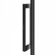 Душевая дверь Kerama Marazzi Cristallo CT.140.1/2.SD.BLK.M 140 см с функцией soft close стекло прозрачное профиль чёрный матовый