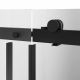Душевая дверь Kerama Marazzi Cristallo CT.140.1/2.SD.BLK.M 140 см с функцией soft close стекло прозрачное профиль чёрный матовый