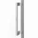 Душевая дверь Kerama Marazzi Cristallo CT.140.1/2.SD.BN 140 см с функцией soft close стекло прозрачное профиль никель брашированный