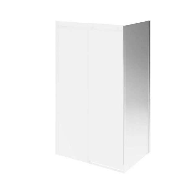 Душевая боковая панель Kerama Marazzi Cristallo CT.90.FP.BN 90 см стекло прозрачное профиль никель брашированный
