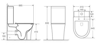 Унитаз-компакт Cerutti SPA Santa CT8916 безободковый белый