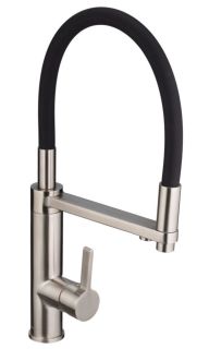 Смеситель для кухни Swedbe Selene Plus 8640 с каналом для подключения фильтра и гибким изливом нержавеющая сталь/чёрный Смеситель для кухни Swedbe Selene Plus 8640 с каналом для подключения фильтра и гибким изливом нержавеющая сталь/чёрный