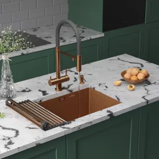 Кухонная мойка RoxenBath Uno 54 560210-54-BRS бронза текстурное покрытие