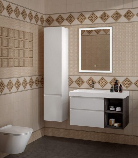 Пенал подвесной Kerama Marazzi Cubo CUB.165Lh\WHT.M левый 35 см белый матовый