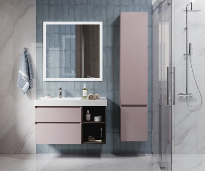 Пенал подвесной Kerama Marazzi Cubo CUB.165Rh\MAL правый 35 см мальва матовая