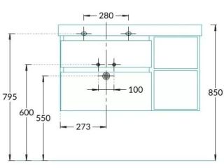 Тумба под раковину Kerama Marazzi Cubo CUB.90.2Lh\WHTM.N левая 90 см белый матовый/структурированный орех Тумба под раковину Kerama Marazzi Cubo CUB.90.2Lh\WHTM.N левая 90 см белый матовый/структурированный орех