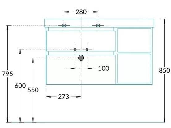 Тумба под раковину Kerama Marazzi Cubo CUB.90.2Lh\WHTM.N левая 90 см белый матовый/структурированный орех