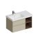 Тумба под раковину Kerama Marazzi Cubo CUB.90.2Lh\LIM.N левая 90 см лимо матовый/структурированный орех Тумба под раковину Kerama Marazzi Cubo CUB.90.2Lh\LIM.N левая 90 см лимо матовый/структурированный орех