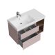 Тумба под раковину Kerama Marazzi Cubo CUB.90.2Lh\MAL.N левая 90 см мальва матовая/структурированный орех