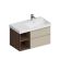 Тумба под раковину Kerama Marazzi Cubo CUB.90.2Rh\LIM.N правая 90 см лимо матовый/структурированный орех