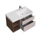 Тумба под раковину Kerama Marazzi Cubo CUB.90.2Rh\MAL.N правая 90 см розовый матовый/структурированный орех Тумба под раковину Kerama Marazzi Cubo CUB.90.2Rh\MAL.N правая 90 см розовый матовый/структурированный орех
