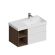 Тумба под раковину Kerama Marazzi Cubo CUB.90.2Rh\WHTM.N правая 90 см белый матовый/структурированный орех Тумба под раковину Kerama Marazzi Cubo CUB.90.2Rh\WHTM.N правая 90 см белый матовый/структурированный орех