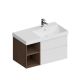 Тумба под раковину Kerama Marazzi Cubo CUB.90.2Rh\WHTM.N правая 90 см белый матовый/структурированный орех